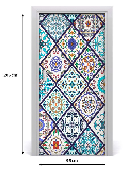 Fototapeta na dvere keramické kachličky 95x205 cm