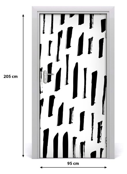 Fototapeta na dvere čiernobiele fľaky 95x205 cm