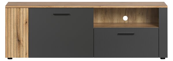 KONDELA TV stolík, grafit/dub evoke, ESENA 2D1S