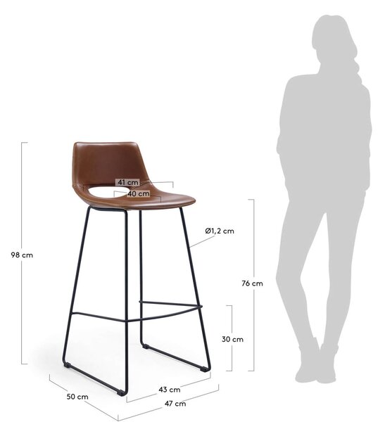 MUZZA Barová stolička mira 76 cm conyac