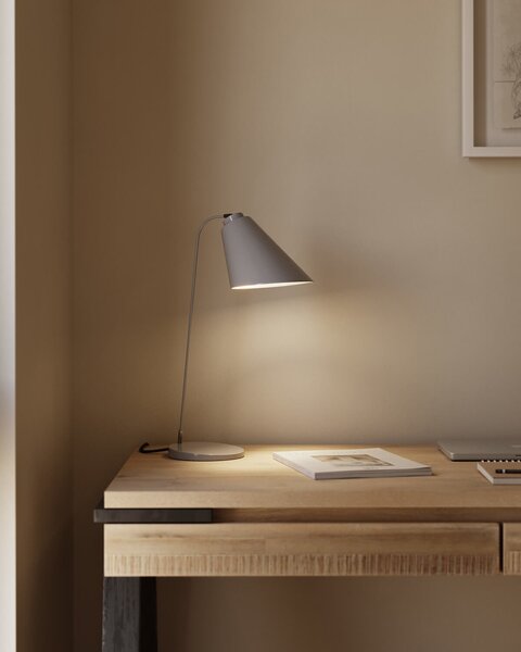MUZZA Stolná lampa rampi sivá