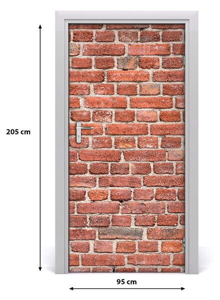 Fototapeta na dvere tehlová stena 95x205 cm