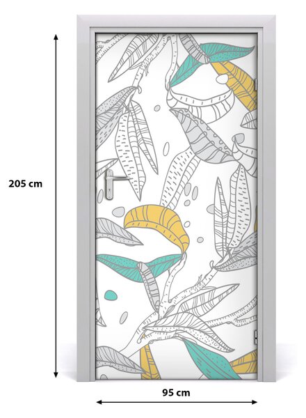 Fototapeta na dvere farebné lístie 95x205 cm
