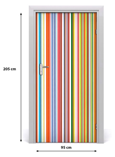 Fototapeta na dvere farebné pásy 95x205 cm