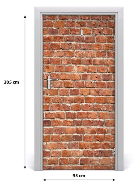 Fototapeta na dvere tehlová stena 95x205 cm