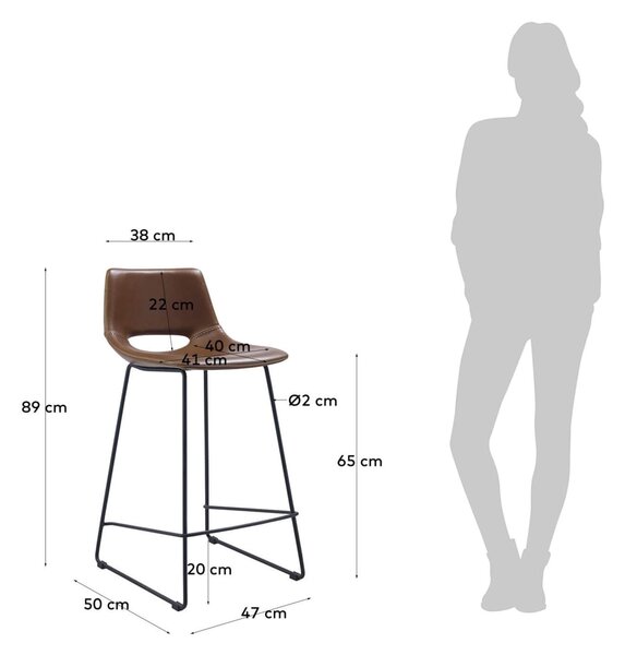 MUZZA Barová stolička mira 65 cm conyac
