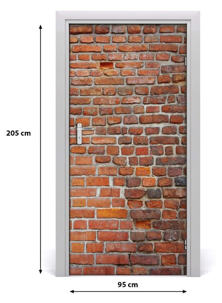 Fototapeta na dvere tehlová stena 95x205 cm