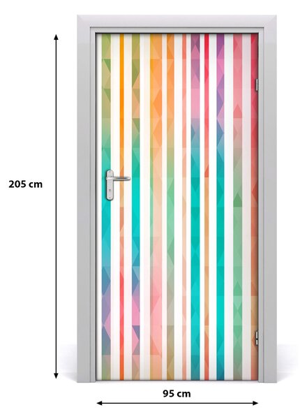 Fototapeta na dvere farebné pásy 95x205 cm