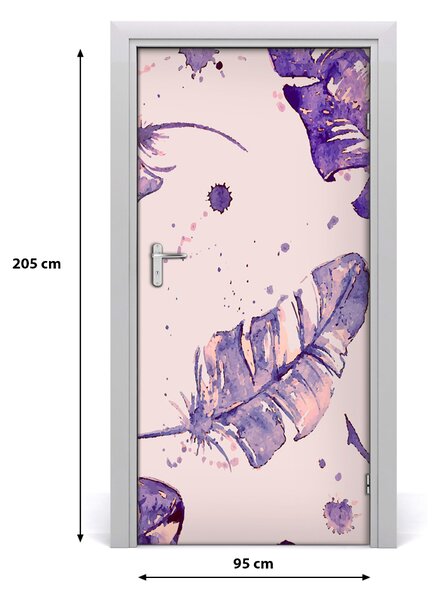 Fototapeta na dvere perá 95x205 cm
