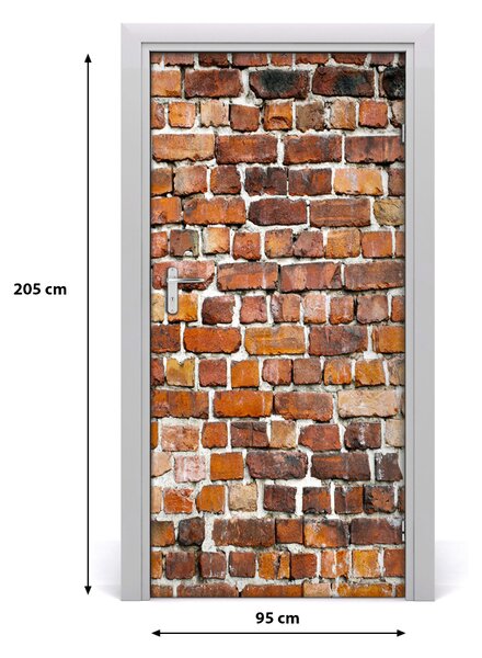 Fototapeta na dvere tehlová stena 95x205 cm