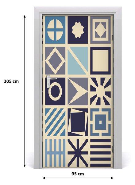 Fototapeta na dvere geometrické pozadie 95x205 cm