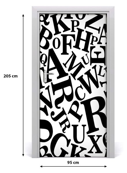 Fototapeta na dvere abeceda 95x205 cm