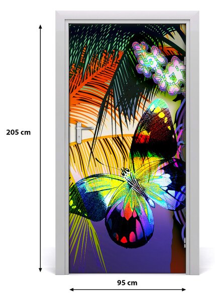 Fototapeta samolepiace farebné kvety 95x205 cm