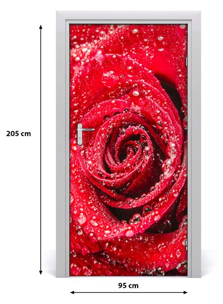 Fototapeta samolepiace červená ruža 95x205 cm