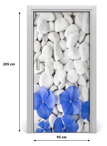 Fototapeta samolepiace hortenzie kamene 95x205 cm