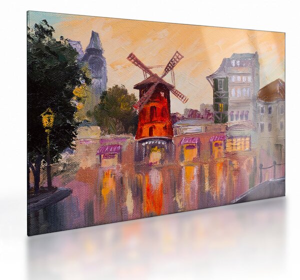 Sklenený obraz - Moulin rouge, Paríž, Francúzsko (70x50 cm)