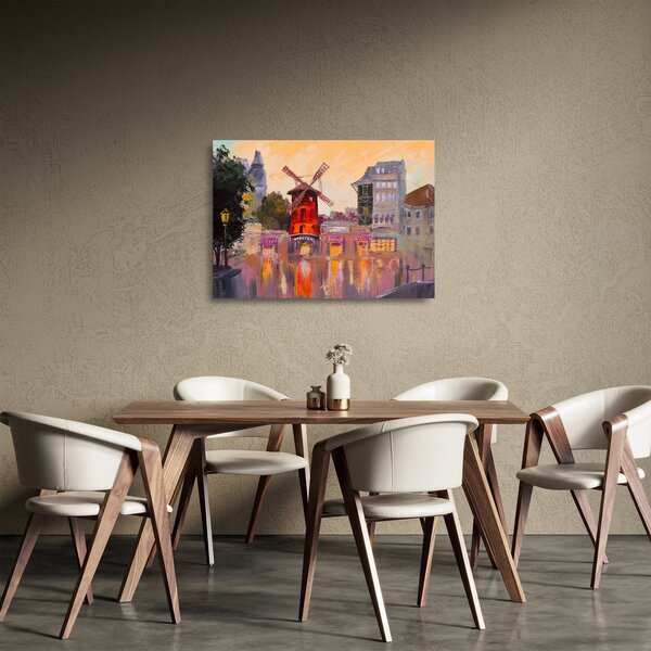Sklenený obraz - Moulin rouge, Paríž, Francúzsko (70x50 cm)