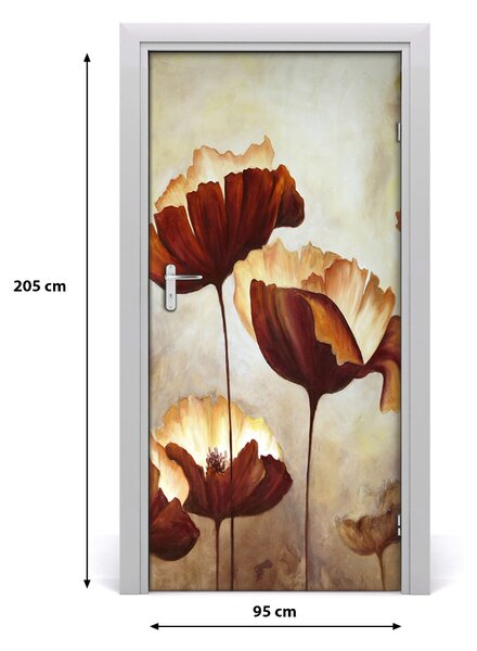 Fototapeta samolepiace poľné mak 95x205 cm