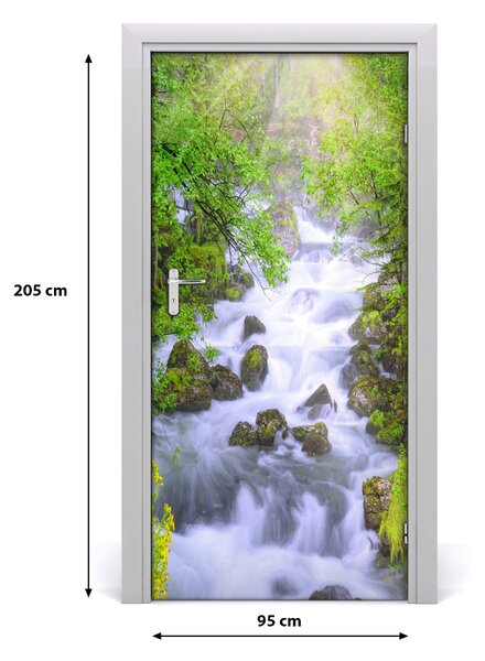 Fototapeta na dvere horský potok 95x205 cm