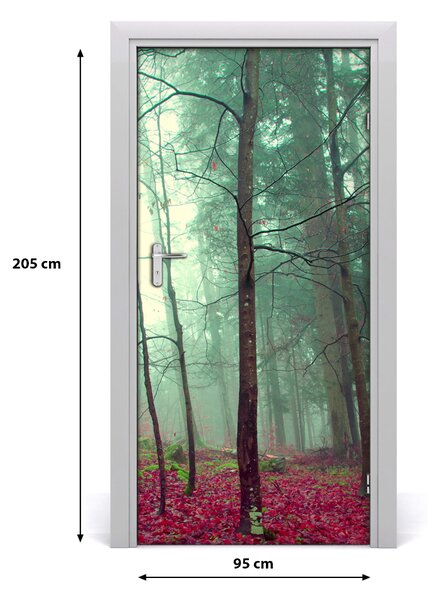 Fototapeta na dvere les jeseň 95x205 cm