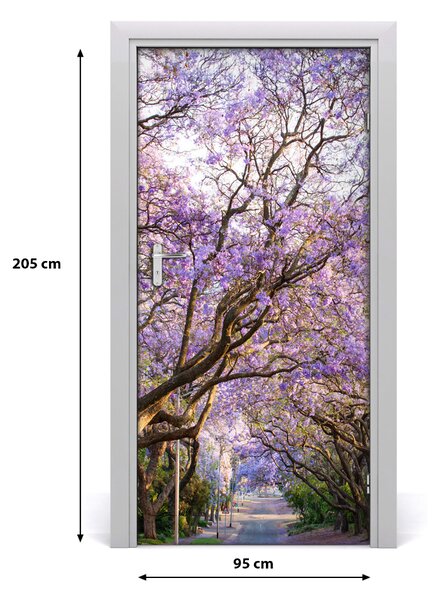 Fototapeta na dvere chodník Jakarand 95x205 cm