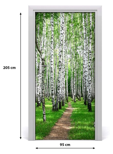 Fototapeta na dvere Břízová les 95x205 cm