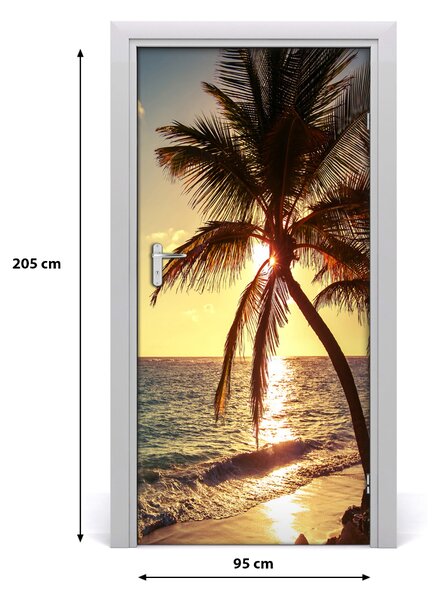 Fototapeta na dvere tropická pláž 95x205 cm