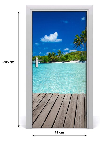 Fototapeta na dvere tropická pláž 95x205 cm