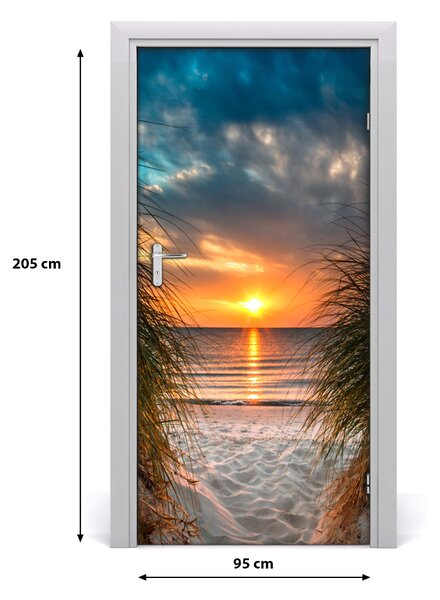 Fototapeta na dvere západ slnka mora 95x205 cm