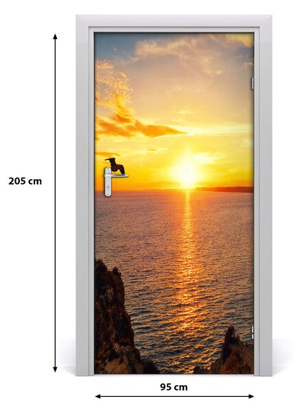 Fototapeta na dvere západ slnka mora 95x205 cm