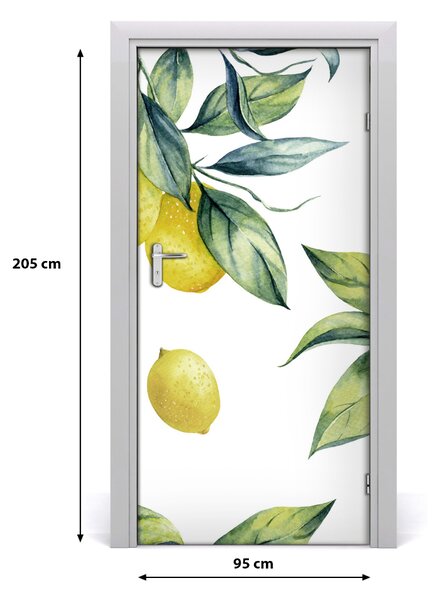 Fototapeta na dvere do domu samolepiace citróny 95x205 cm