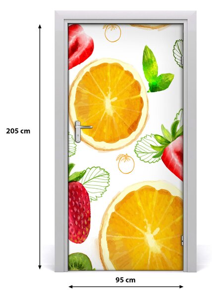 Fototapeta na dvere do domu samolepiace ovocie 95x205 cm