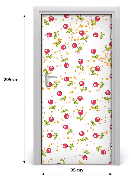 Fototapeta na dvere do domu samolepiace višne 95x205 cm