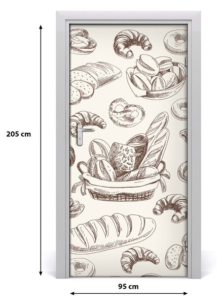 Fototapeta na dvere samolepiace pečivo 95x205 cm