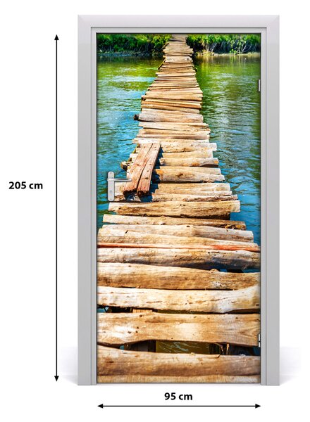 Fototapeta na dvere samolepiace drevený most 95x205 cm