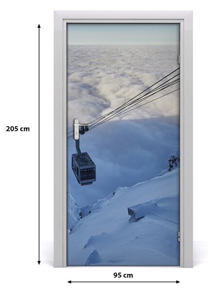 Fototapeta na dvere samolepiace horská lanovka 95x205 cm