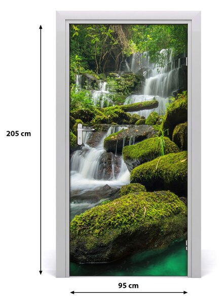 Fototapeta na dvere samolepiace vodopád džungle 95x205 cm