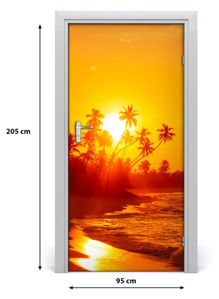 Fototapeta na dvere samolepiace tropická pláž 95x205 cm
