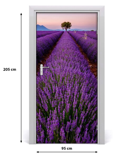 Fototapeta na dvere samolepiace poľa levanduľa 95x205 cm