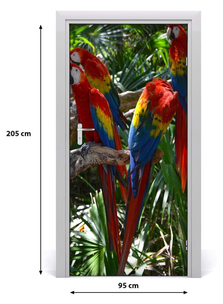 Samolepiace fototapety na dvere papagáj ara 95x205 cm