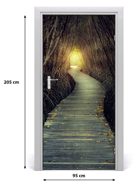 Fototapeta na dvere samolepiace chodník v lese 95x205 cm