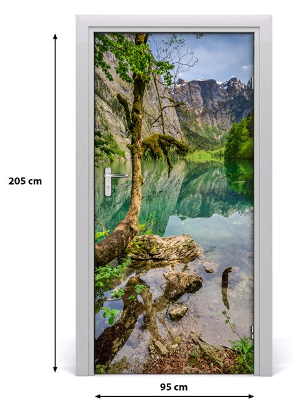 Fototapeta na dvere samolepiace jazero v horách 95x205 cm