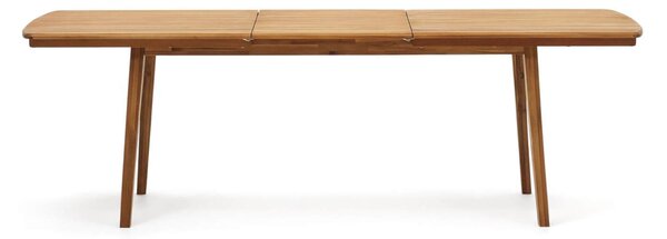 MUZZA Záhradný rozkladací stôl ahnian 180 (240) x 90 cm prírodný