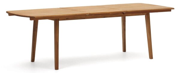 MUZZA Záhradný rozkladací stôl ahnian 180 (240) x 90 cm prírodný