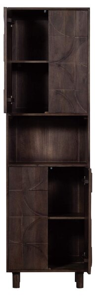 MUZZA Kabinet wardo 60 x 200 cm tmavo hnedá