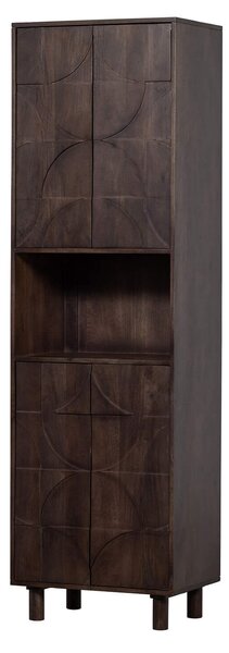 MUZZA Kabinet wardo 60 x 200 cm tmavo hnedá