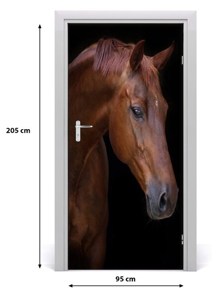 Samolepiace fototapety na dvere kôň portrét 95x205 cm