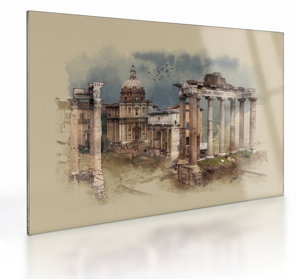 Sklenený obraz - Forum Romanum, Rím, Taliansko (70x50 cm)