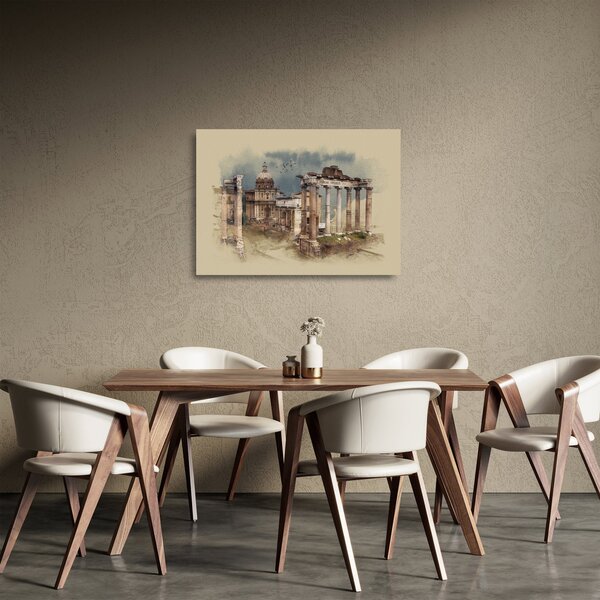Sklenený obraz - Forum Romanum, Rím, Taliansko (70x50 cm)