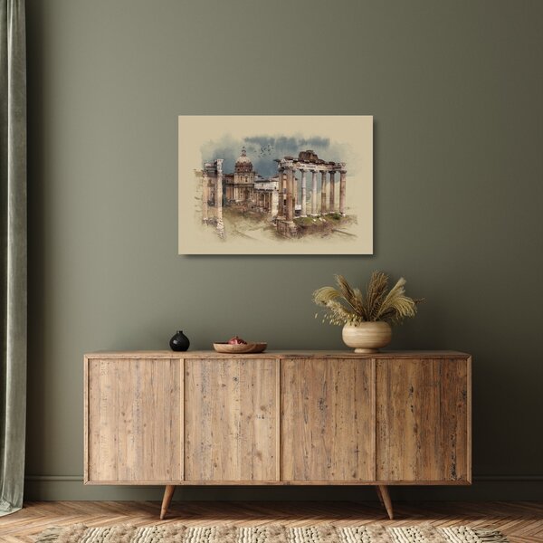 Sklenený obraz - Forum Romanum, Rím, Taliansko (70x50 cm)